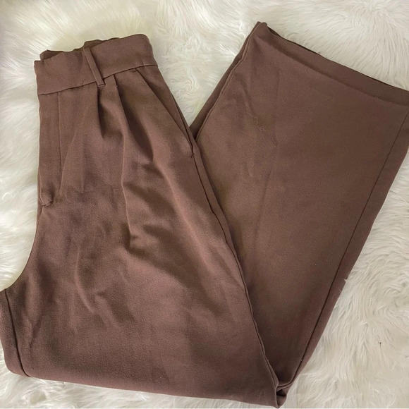 Abercrombie & Fitch Brown Sloan Wide Leg Pants Size Medium - Picture 5 of 6